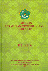 Image of Himpunan Peraturan Menteri Agama Tahun 2017 Buku 6
