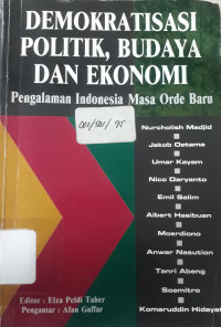 Image of Demokratisasi Politik, Budaya Dan Ekonomi