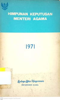 Image of Himpunan Keputusan Menteri Agama (1971)