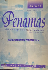 Image of Jurnal Penamas Volume 15 Nomor 3, Tahun 2002