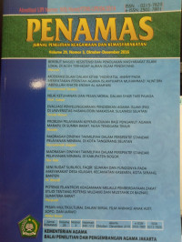Image of Jurnal Penamas Volume 29 Nomor 3, Oktober-Desember 2016