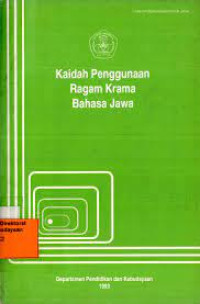 Image of Kaidah penggunaan ragam krama bahasa Jawa
