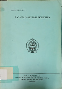 Image of Laporan Penelitian : Rasa dalam Perspektif HPK