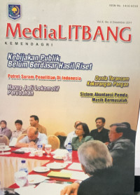 Image of Media Litbang Volume X Nomor 6, Desember 2011
