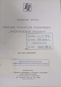 Image of Penjelasan Tentang Projek Miniatur Indonesia 