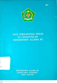 Image of Tata Persuratan Dinas di Lingkungan Departemen Agama